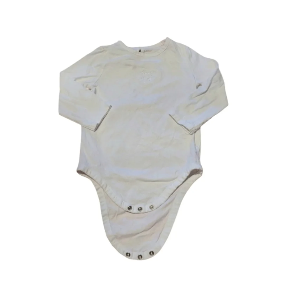 Vintage Tommy Hilfiger 100% Cotton White Embroidered Onsie Size 24 Months